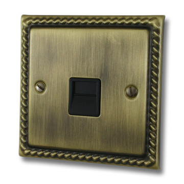 Georgian Antique Brass Master Telephone Socket