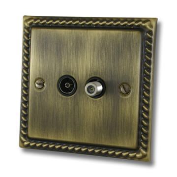 Georgian Antique Brass TV/Satellite Socket