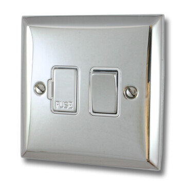 Elite Polished Chrome Switched Fused Spur No Neon (White Inserts)