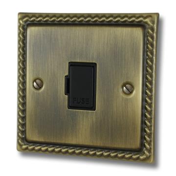 Monarch Antique Brass Unswitched Fused Spur