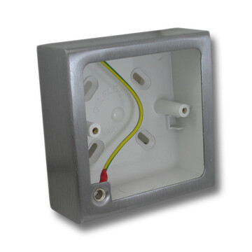 Single Satin Nickel Pattress Box (32mm)