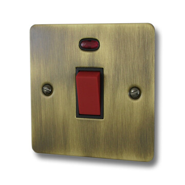 Flat Antique Brass DP Switch