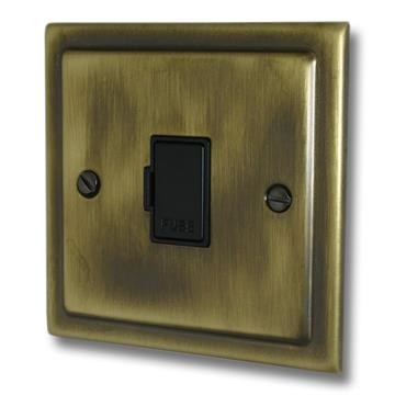 Antique Brass Unswitched Fused Spur