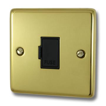 Contour Polished Brass Unswitched Fused Spur (Black Insert)