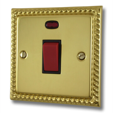Georgian Polished Brass DP Switch