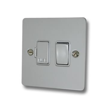 Flat Polished Chrome Switched Fused Spur (White Insert/Chrome Switch)