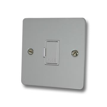 Flat Polished Chrome Unswitched Fused Spur (White Insert)