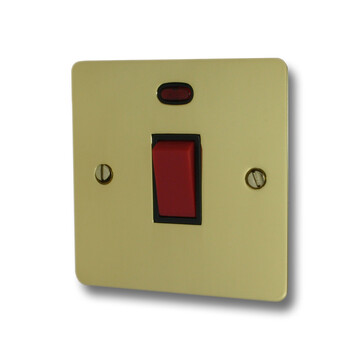 Flat Polished Brass DP Switch