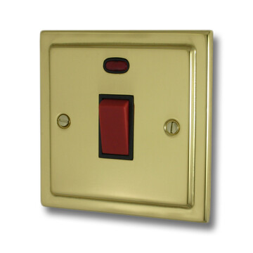Victorian Polished Brass DP Switch