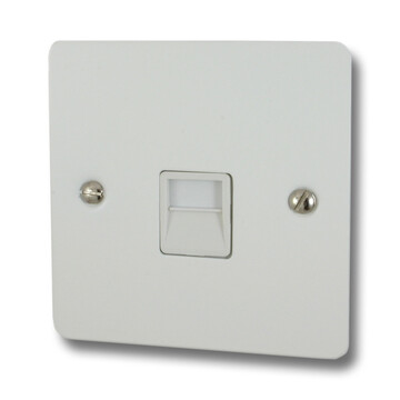 Flat White Telephone Socket (Slave)