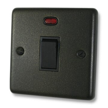 Contour Graphite 20A DP Switch With Neon (Black Plastic Rocker) 35722
