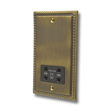 Georgian Antique Brass Shaver Socket