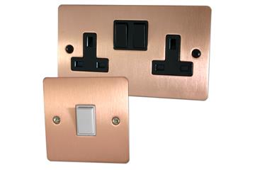 Flatline Rose Gold Sockets and Switches-Flat Rose Gold Sockets and Switches