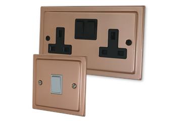 Trimline Bright Copper Sockets and Switches-Victorian Copper Sockets and Switches