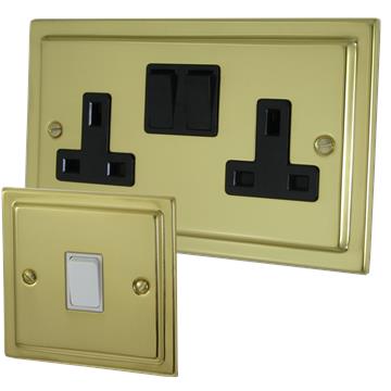 Trimline Polished Brass Sockets and Switches