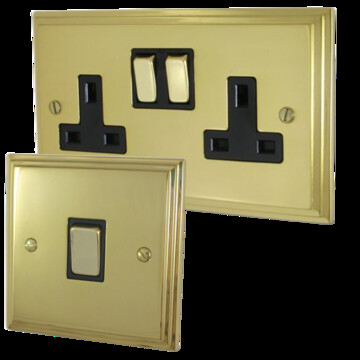 Polished Brass Victorian Sockets and Switches
