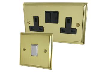 Deco Polished Brass Sockets and Switches-Deco Polished Brass