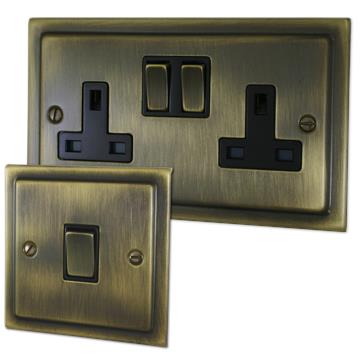 Trimline Antique Brass Sockets and Switches