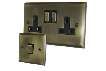 Spectrum Antique Brass Sockets and Switches-Spectrum Antique Brass Sockets & Switches