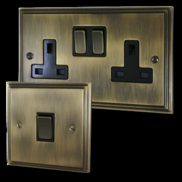 Antique Brass Victorian Sockets and Switches
