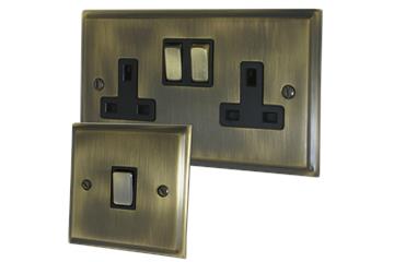 Deco Antique Brass Sockets and Switches-Deco Antique Brass Sockets And Switches