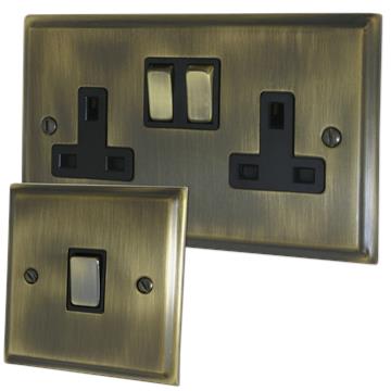 Deco Antique Brass Sockets and Switches