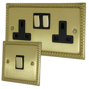 Monarch Satin Brass Sockets and Switches