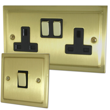 Victorian Satin Brass Sockets and Switches