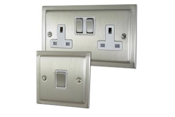 Trimline Brushed Nickel Sockets and Switches