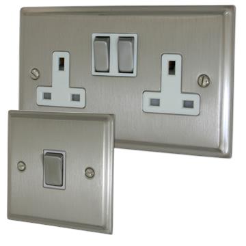 Deco Brushed Nickel Sockets and Switches