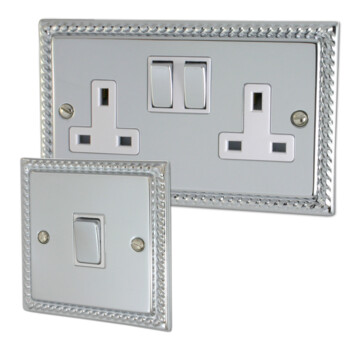 Georgian Polished Chrome Sockets and Switches