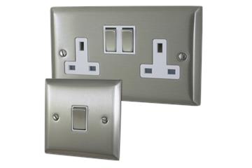 Spectrum Stainless Steel Switches and Sockets-Spectrum Brushed Steel Switches and Sockets