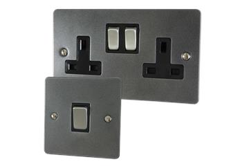 Flat Pewter Sockets and Switches