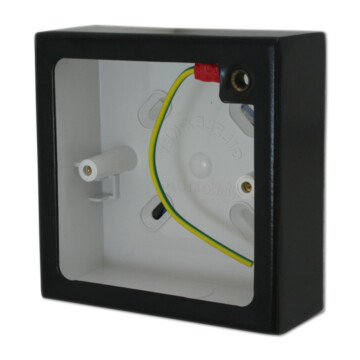 Single Flat Black Pattress Box (32mm)