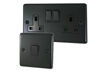 Black Sockets and Switches-Matt Black Sockets and Switches