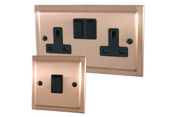 Trimline Rose Gold Sockets and Switches-Victorian Rose Gold Sockets and Switches