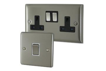Brushed Steel Sockets and Switches