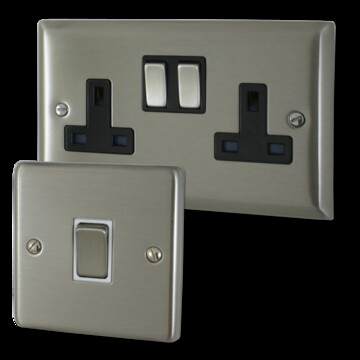 Brushed Steel Sockets and Switches