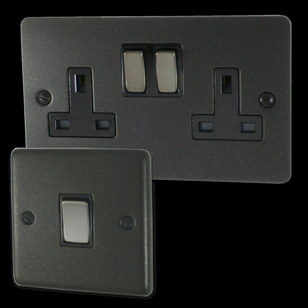 Plug Sockets Graphite Sockets and Switches finishes available from G&H Electrical Accessories