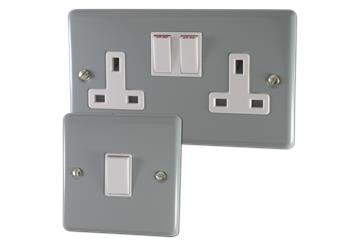 Light Grey Sockets and Switches-Contour Light Grey Sockets and Switches