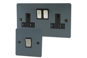 Flat Dark Grey Sockets and Switches