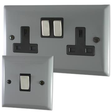 Spectrum Light Grey Sockets and Switches