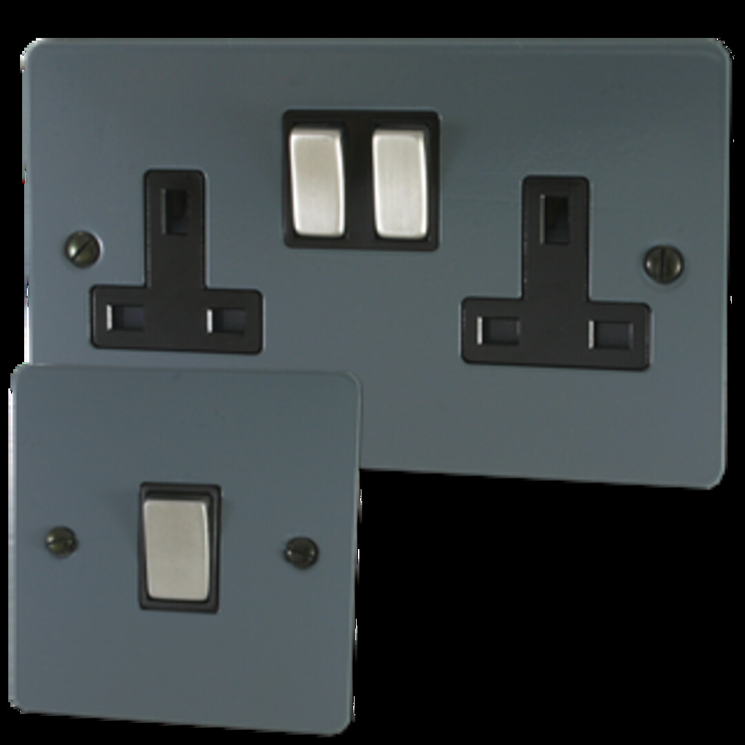 Grey Color Socket Coloured Sockets and Switches from G&H Electrical Accessories