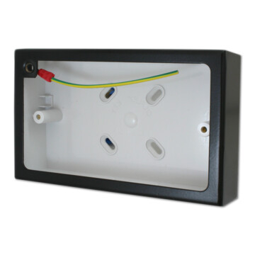 Double Flat Black Pattress Box (32mm)