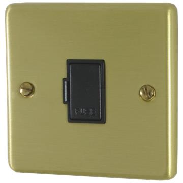 Satin Brass Unswitched Fused Spur (Black Insert)