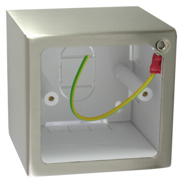 Single Satin Nickel Pattress Box (44mm)