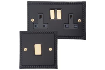 Monarch Black Sockets and Switches-georgian matt black category