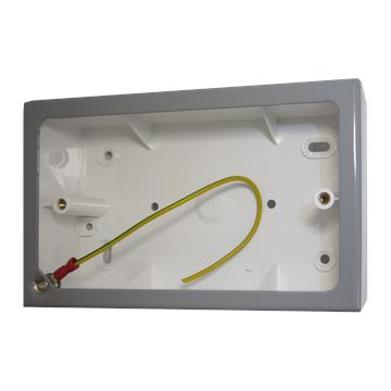Double Light Grey Pattress Box (44mm)