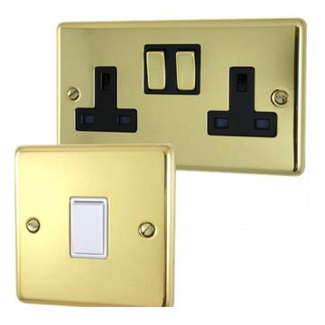 Contour Polished Brass Hand Waxed from G+H Electrical Accessories