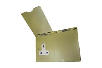 Polished Brass Floor Sockets and Pull Cords-Polished Brass Floor Sockets